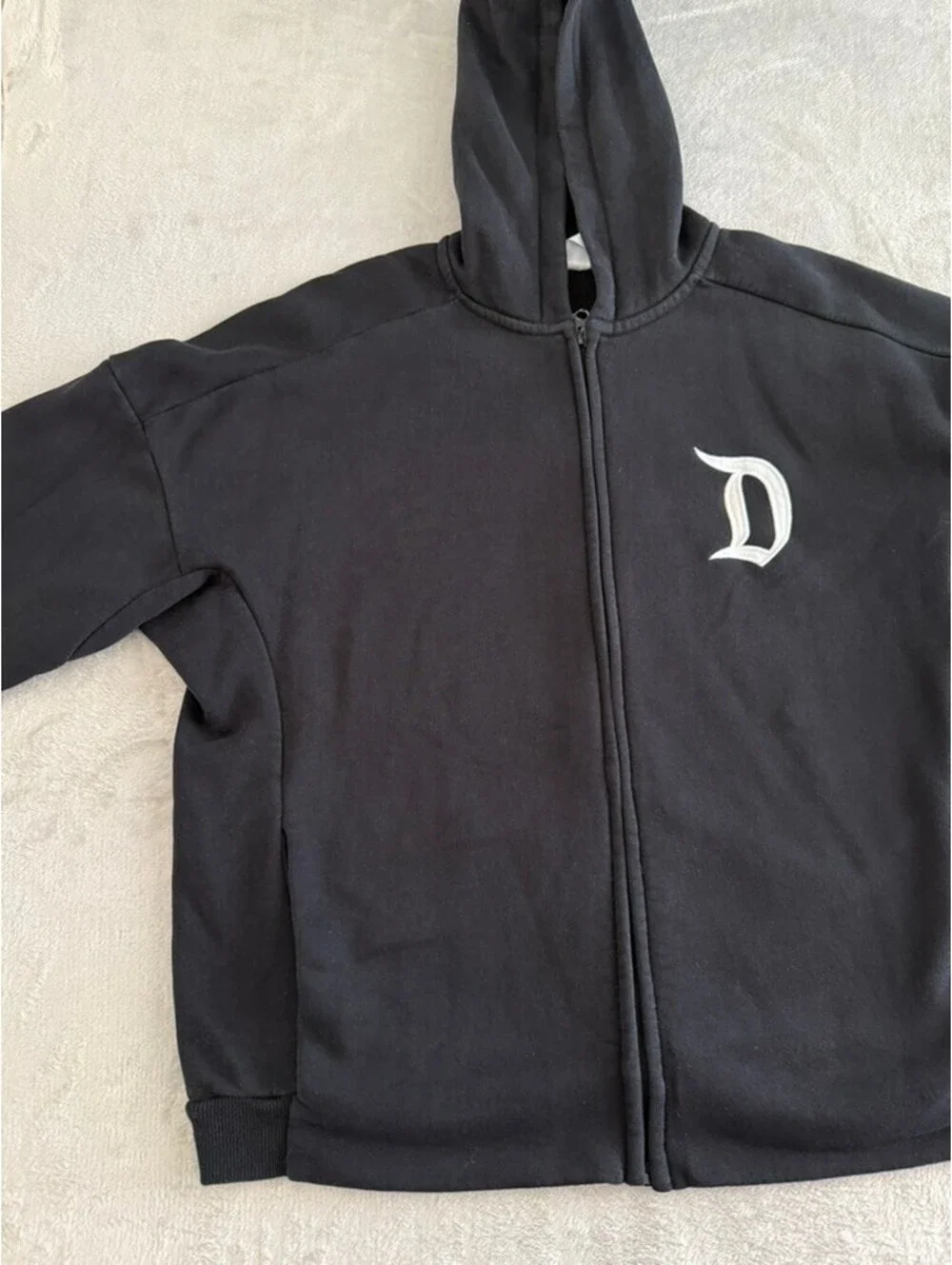 Disneyland Disney Parks Zip Up Hoodie Unisex Size Medium Black White